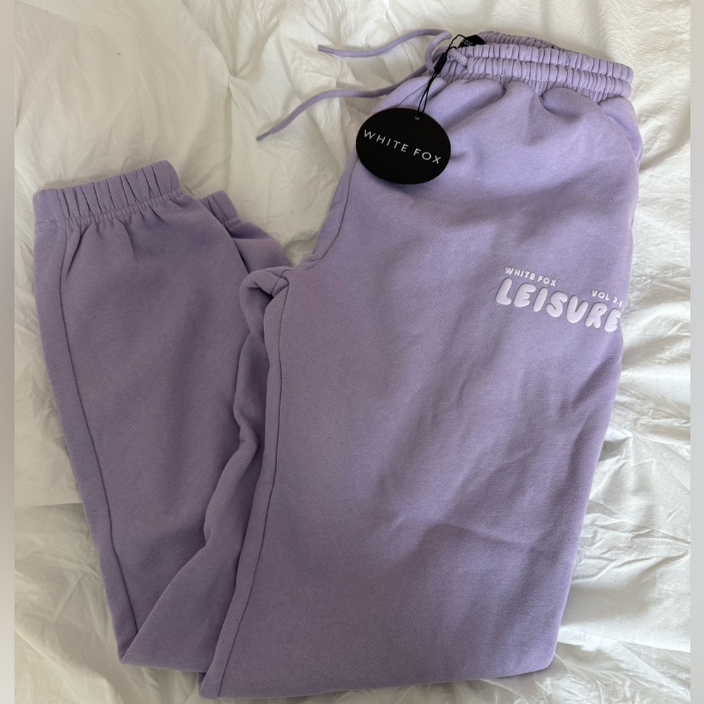 New with tags LIMITED EDITION white fox sweatpants